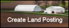 photo of farm with caption - create land posting